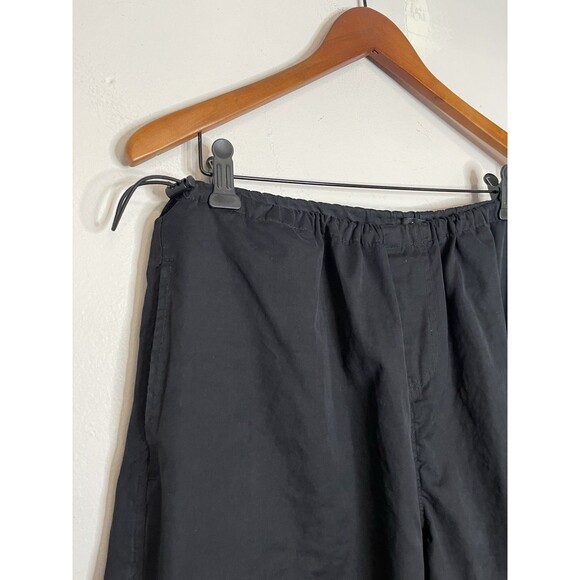 Forever 21 Women's Large Black Cargo Style Baggy Pants Pull Tab Waist & Ankles - Picture 3 of 9